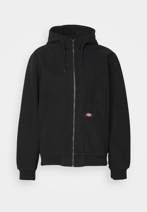 Duck canvas hooded unlined jacket sw black