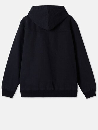Duck canvas hooded unlined jacket sw black