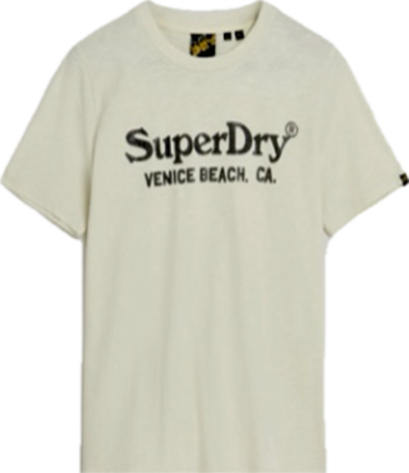 Superdry metallic venue naisten t-paita luonnonvalkoinen
