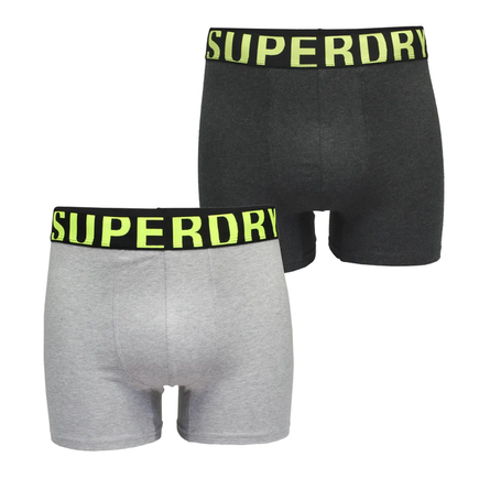 Boxer dual logo double pack charcoal