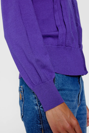 Nutrille cardigan, nümph tillandsia purple
