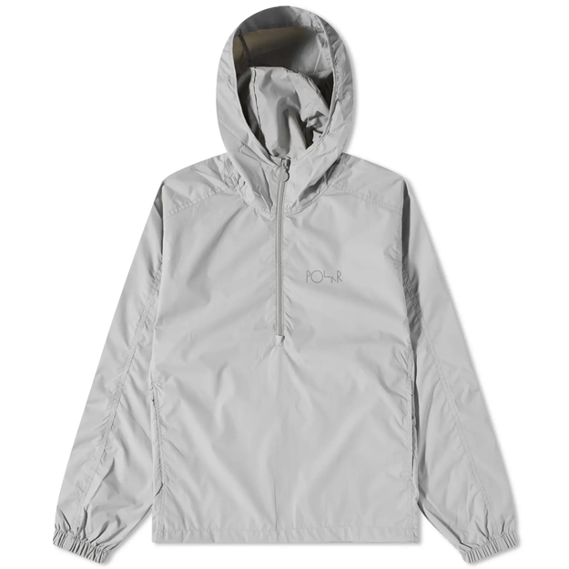 Polar packable anorak jacket silver