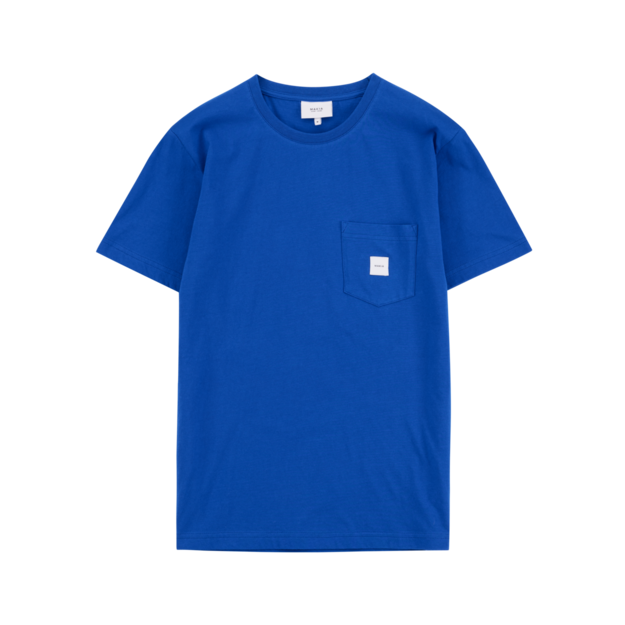 Square pocket t-shirt blue