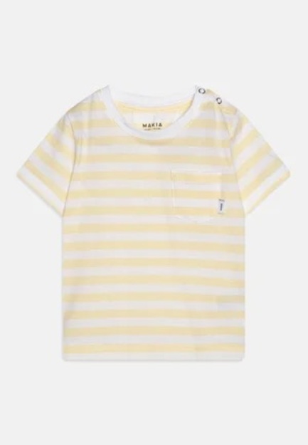 Makia verkstad t-shirt lemon-white